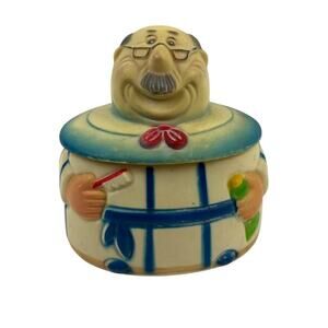 VTG Grandpa In Pajamas Plastic Denture Caddy Box 1974 JSNY Storage